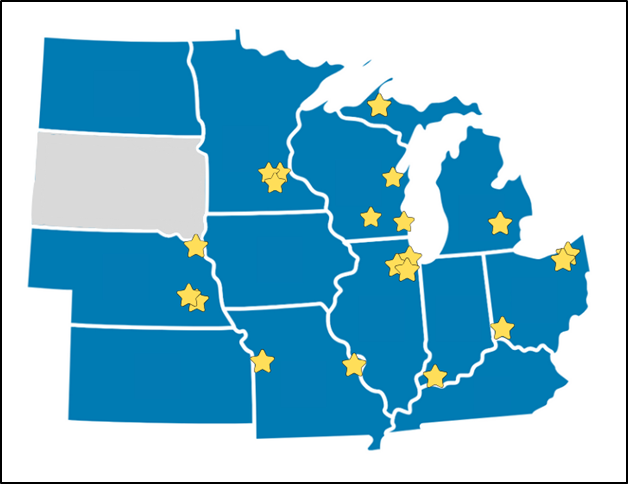 Geographic Distribution of Midwest Region Formula Awards